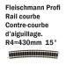 Petit rail courbe R4  15°-N-1/160-FLEISCHMANN 9136