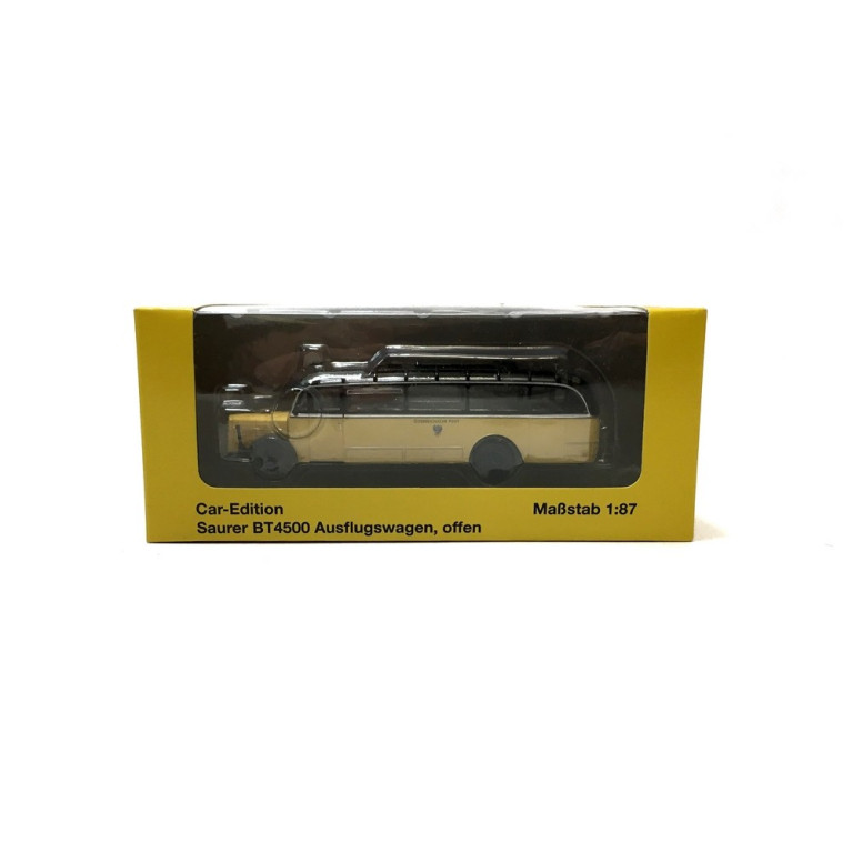 Bus Saurer BT4500 Noir et ivoire-HO-1/87-Starline Models 5373