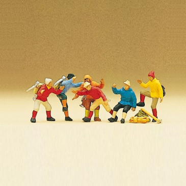 6 alpinistes-HO-1/87-PREISER 10190