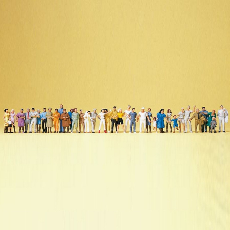 36 personnages debouts, marchants-HO-1/87-PREISER 14412