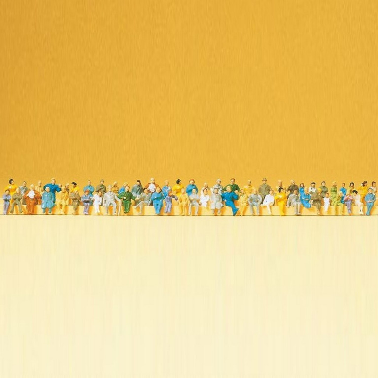 60 personnages assis-N-1/160-PREISER 79250