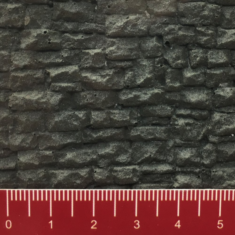 Feuille Structurée 3D Noch « Mur De Moellon » - échelle HO (1:87) - Référence 60371
