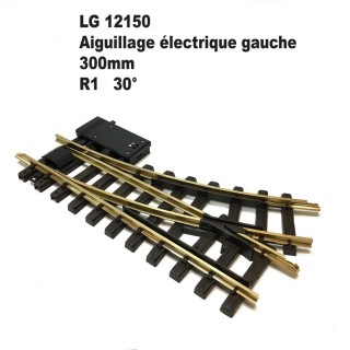 Aiguillage électrique gauche 300mm R1 30 degrés-G-1/22.5-LGB 12150