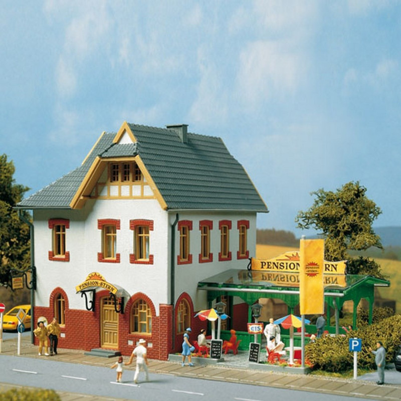 Auberge avec terrasse-HO 1/87-AUHAGEN 11354