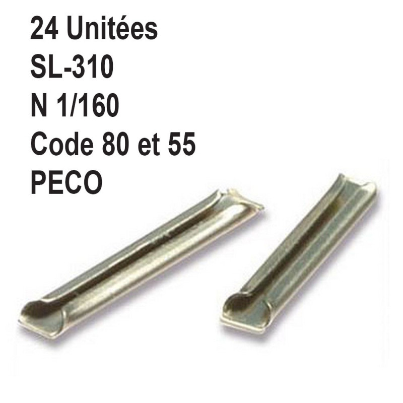 24 éclisses métalliques rail Streamline code 80 et 55-N 1/160-PECO SL-310