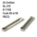 24 éclisses métalliques rail Streamline code 80 et 55-N 1/160-PECO SL-310