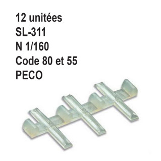 12 éclisses isolées rail Streamline code 80 et 55-N 1/160-PECO SL-311