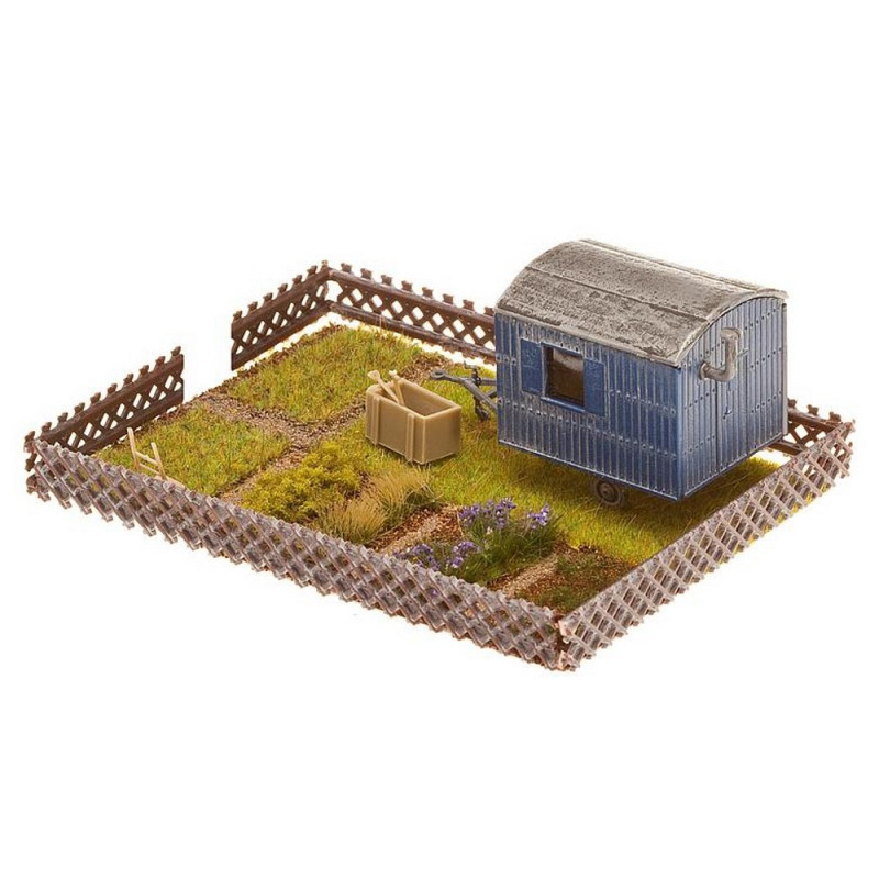 Maquette Faller Jardin Ouvrier + Tonnelle - 77 Pièces - Modélisme Ferroviaire HO - À Monter Soi-Même