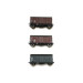 Set de 3 wagons couverts GMS 30 ép III SNCF OBB SAAR-HO 1/87-BRAWA 45901