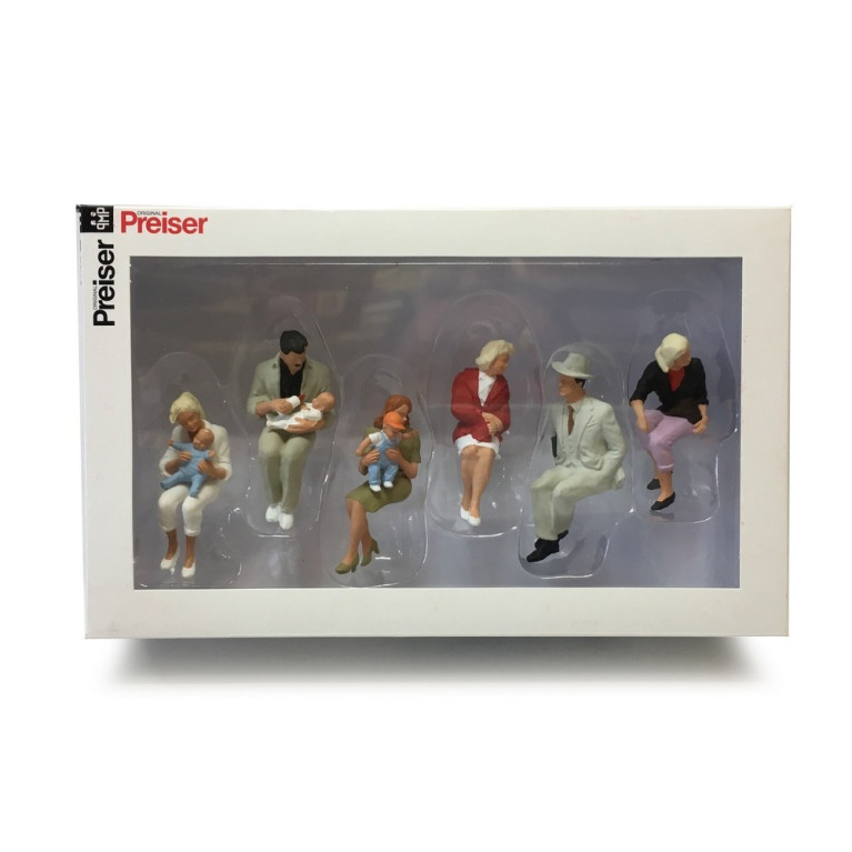 6 personnages assis-G 1/22.5-PREISER 45151