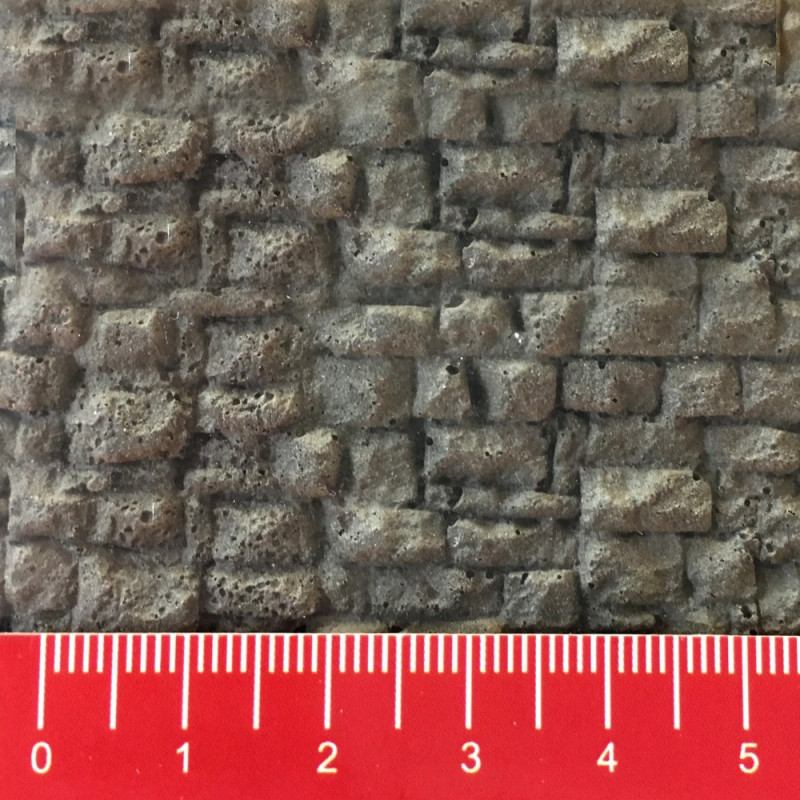 Long mur de pierres "moellons"-HO 1/87-NOCH 58255