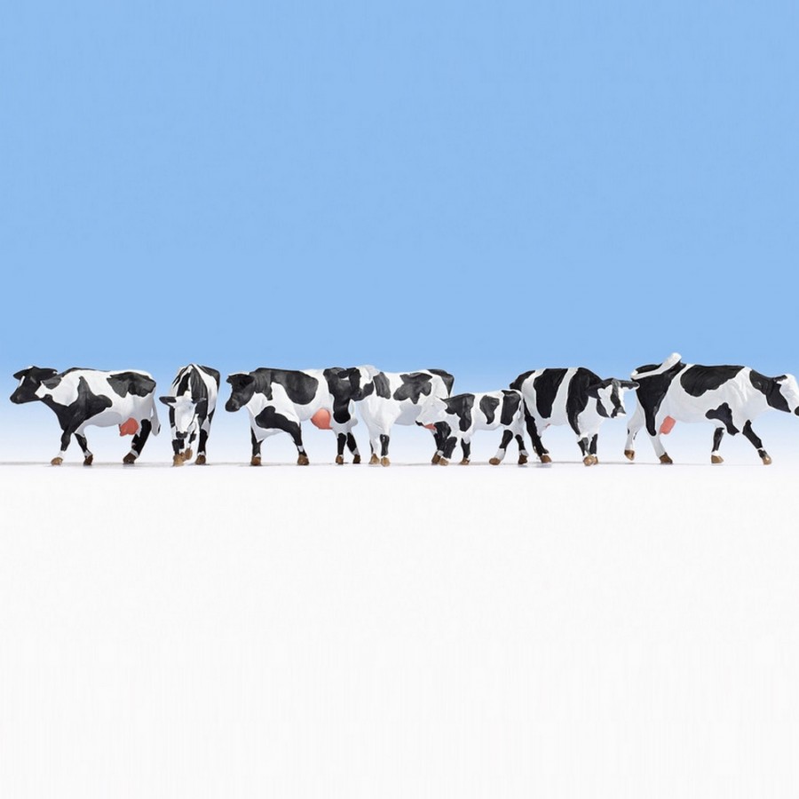 7 vaches noires et blanches-HO-1/87-NOCH 15725
