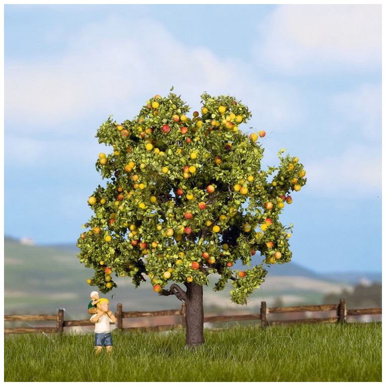 Pommier avec pommes 7.5 cm de haut-HO N-NOCH 21560