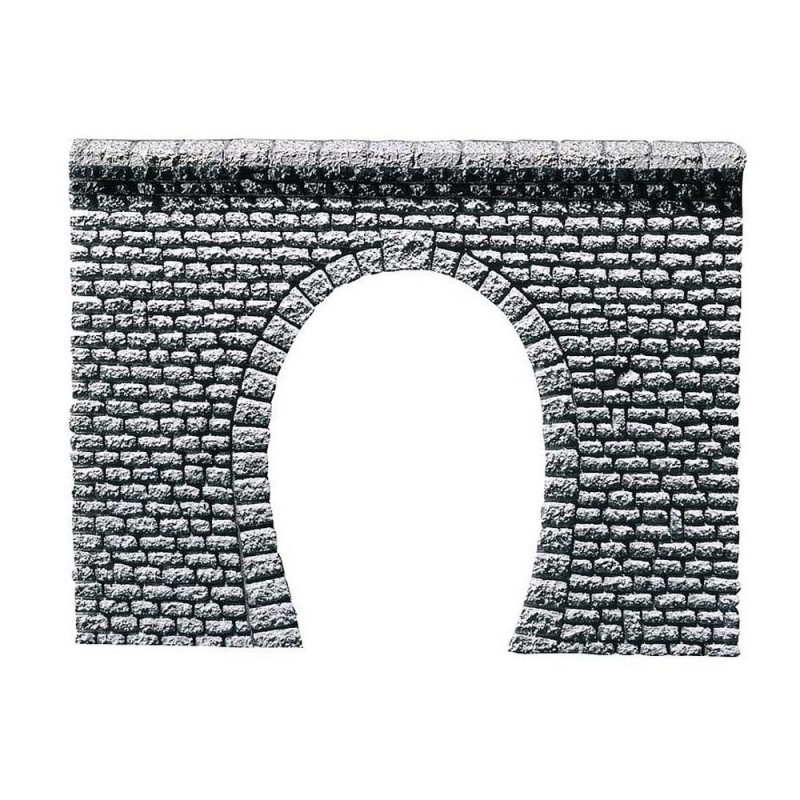 Noch 58052 – Entrée De Tunnel 2 Voies Pour Modélisme Ferroviaire – Décor Réaliste 21 X 14,5 Cm