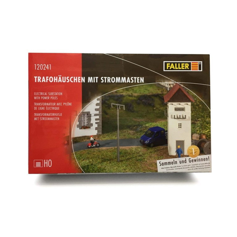 Transformateur + 2 Pylônes-HO-1/87-FALLER 120241
