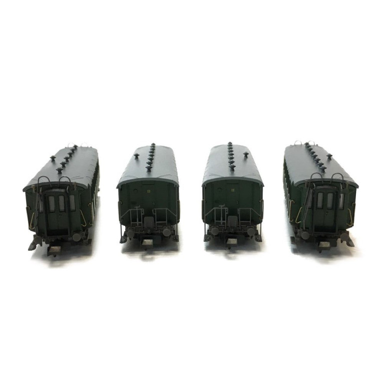 Coffret de 4 voitures ép II SBB-N 1/160-PIKO 94343