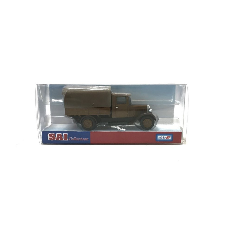Berliet VSA - plateau baché Marron-HO-1/87-SAI RETRO 87 4821