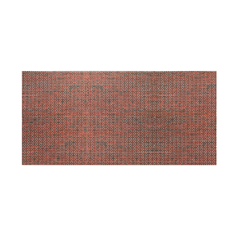 Plaque cartonnée mur en briques rouges-HO 1/87-VOLLMER 46042