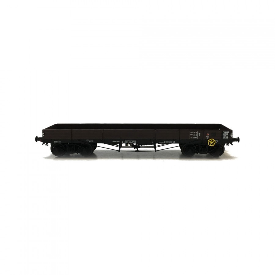 Wagon plat TP 5 Ridelles ETAT Ep II-HO 1/87-REE WB497