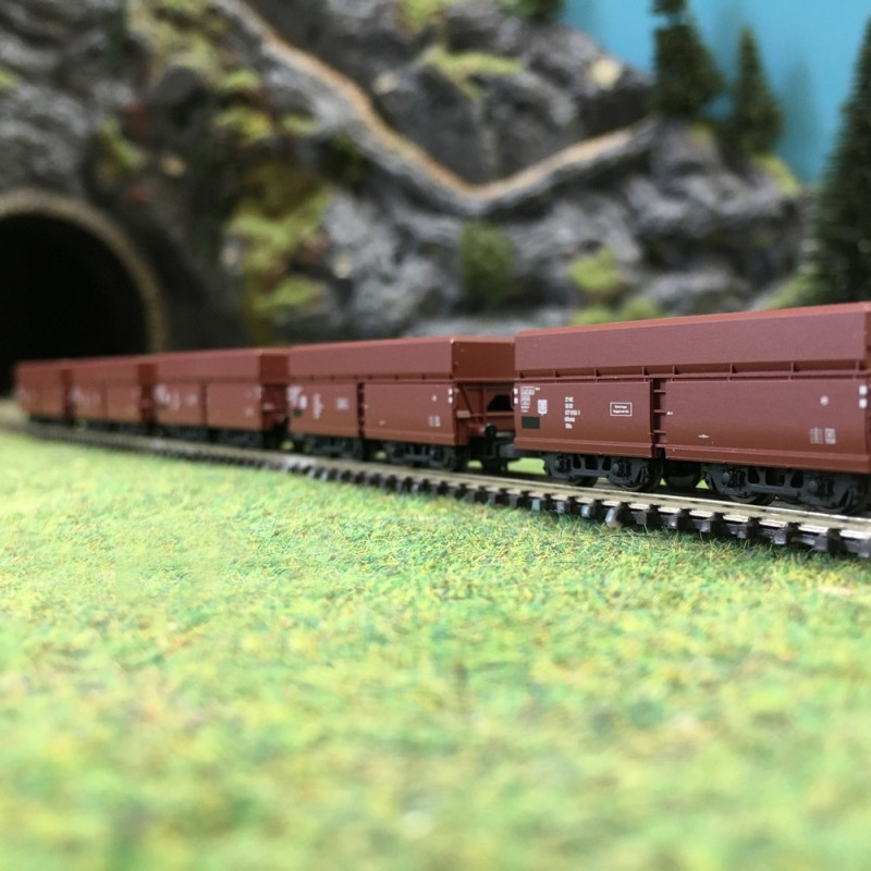 3 Wagons Autodéchargeurs à 4 Essieux Série Fals, PKP Cargo, Ep VI Rivarossi Hr6589 Ho 187