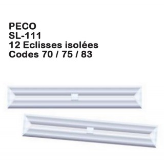 12 éclisses isolées Streamline code 70-75-83-HO 1/87-PECO SL-111