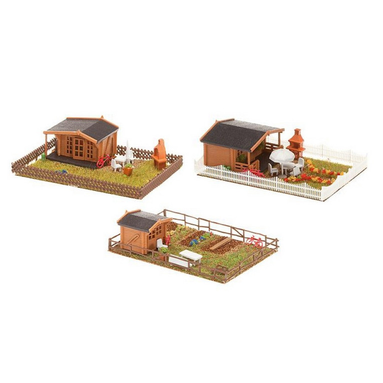 3 petits jardins avec cabanons-N 1/160-FALLER 272550