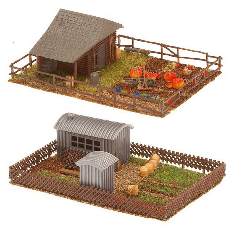 2 jardins avec cabanons-N 1/160-FALLER 272552