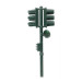 Feu tricolore double vert-Rouge-HO 1/87-SAI 1018R