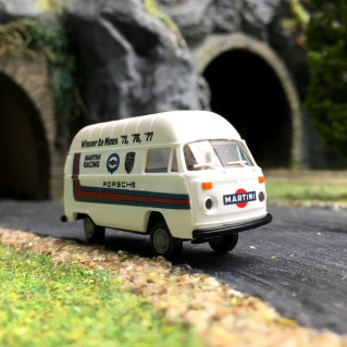 VW Combi Bay Window rehaussé "Martini Racing"-HO 1/87-BREKINA 33815