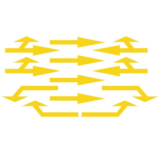 Marquage Jaune Flêches directionnelles-HO-1/87-SAI 1031