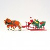 Père Noël + Attelage 2 chevaux-HO 1/87-PREISER 30448
