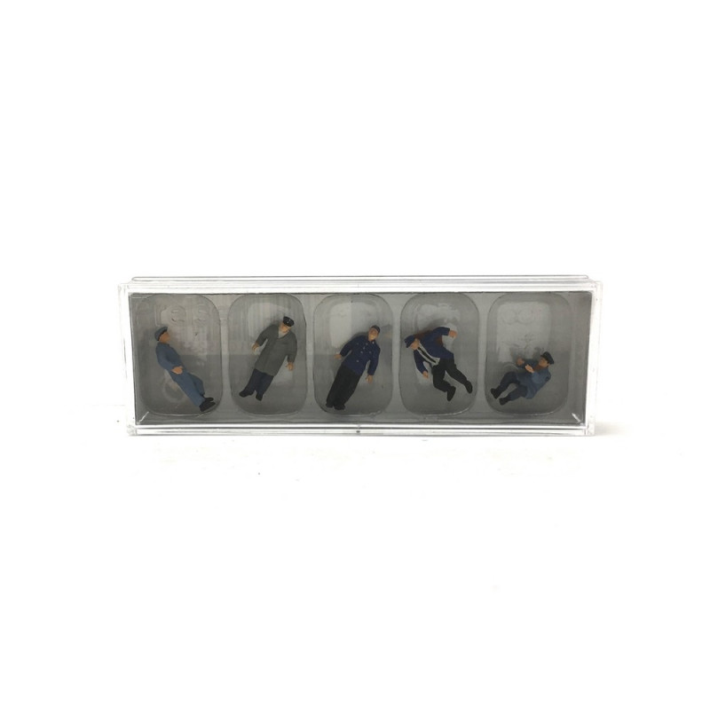 6 conducteurs de chariots électrique-HO 1/87-PREISER 10752