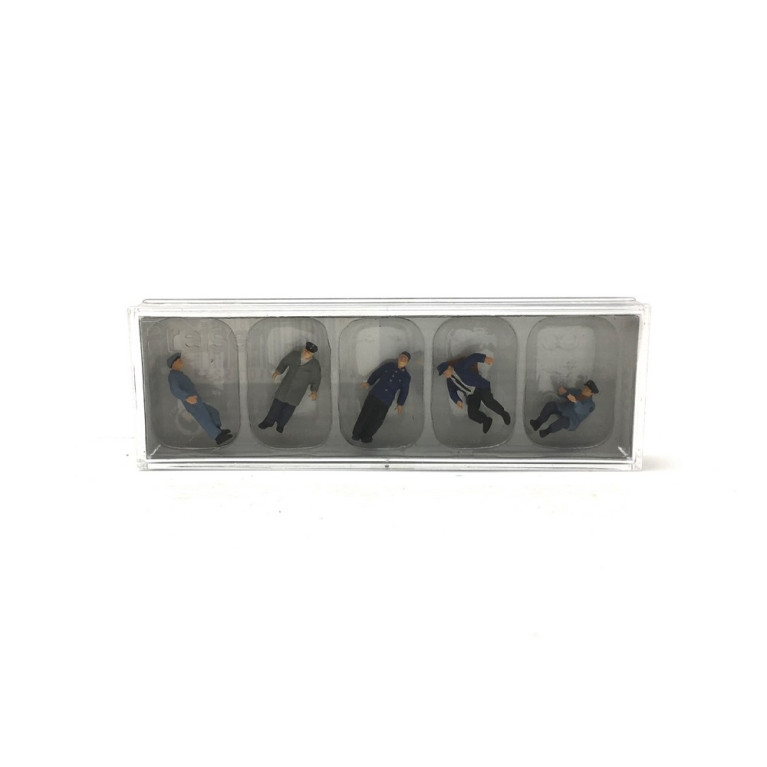 6 conducteurs de chariots électrique-HO 1/87-PREISER 10752