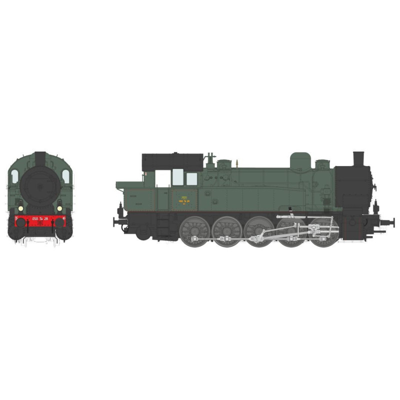 Locomotive 050 TA 28 Sud Est Ambérieu ép III digital son -HO 1/87-REE MBE006