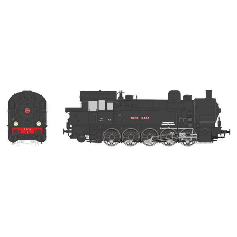 Locomotive 5.505 Nord Ex T-16 ép II digital son -HO 1/87-REE MBE007