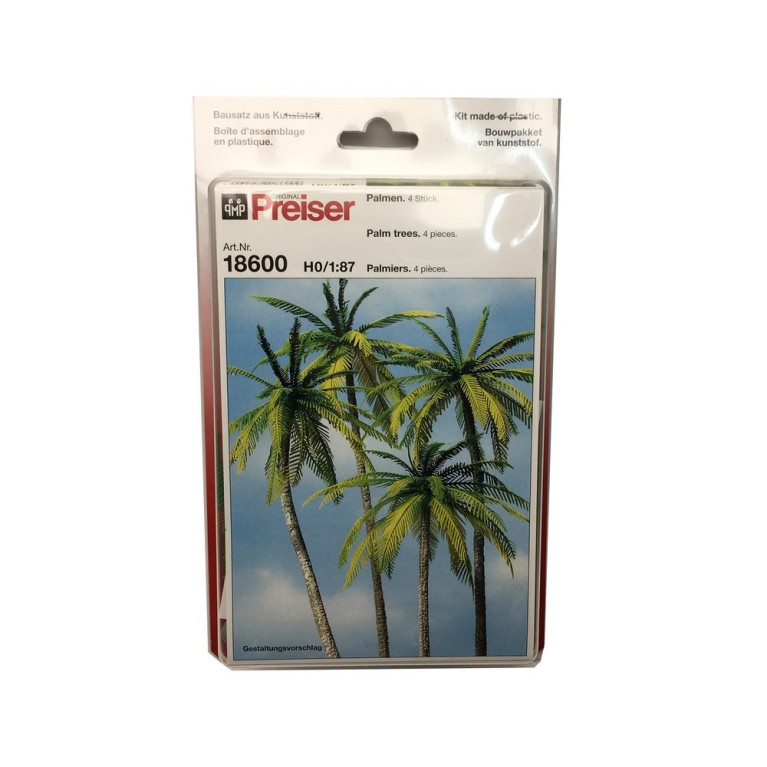 Set de 4 Palmiers-HO 1/87-PREISER 18600