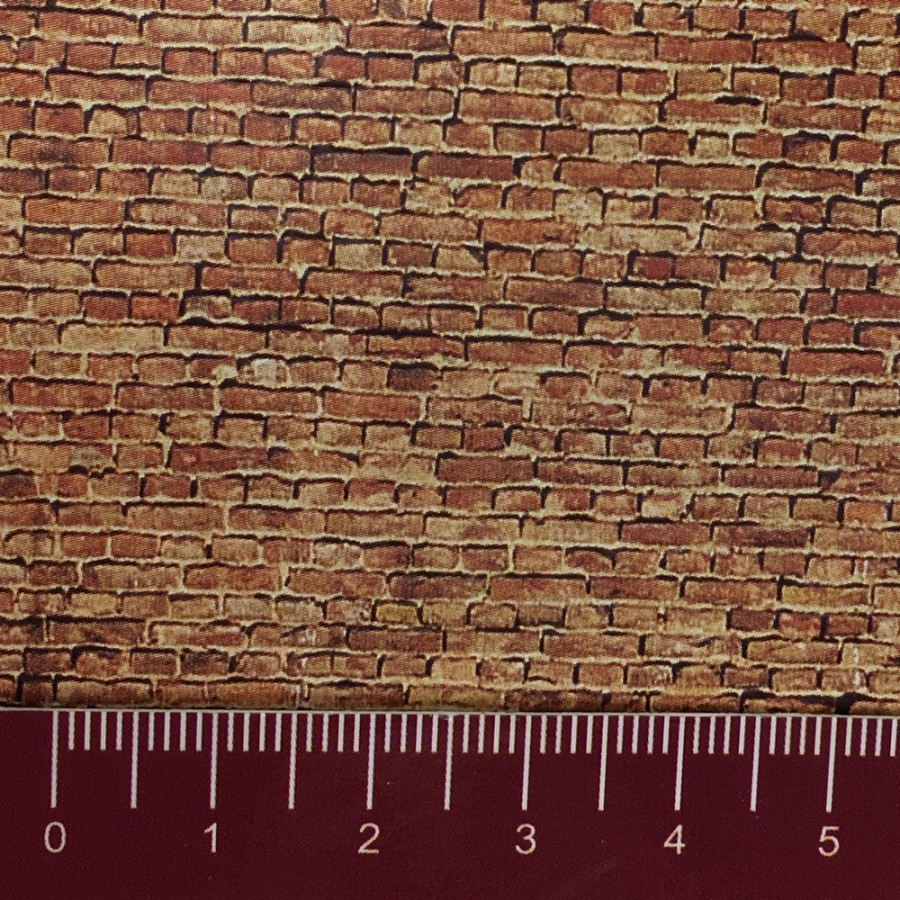 Plaque cartonnée mur de briques HO-1/87-FALLER 170607