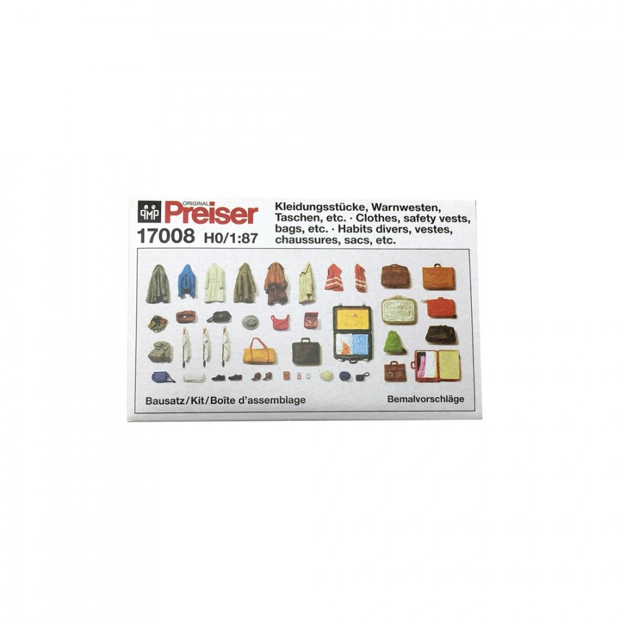 Set de vêtements et bagages-HO 1/87-PREISER 17008
