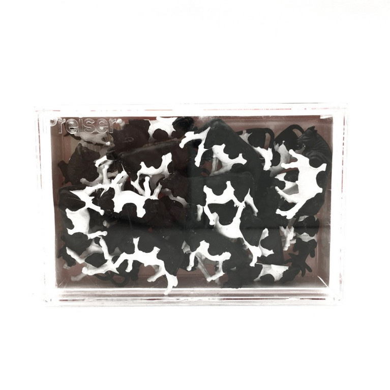 Troupeau de 30 vaches noires et blanches-HO-1/87-PREISER 14408