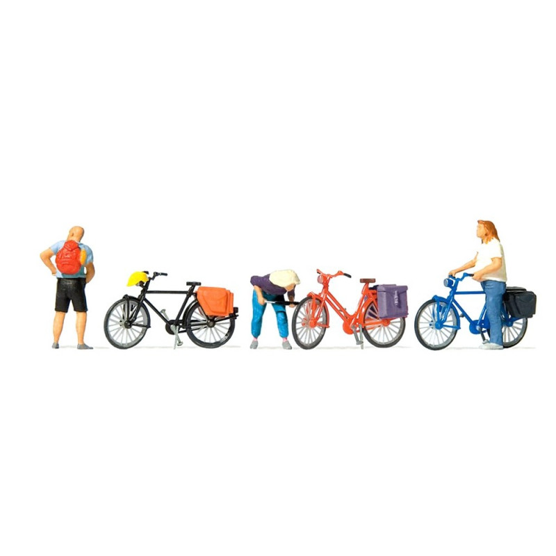 Cyclistes au repos-HO-1/87-PREISER 10659