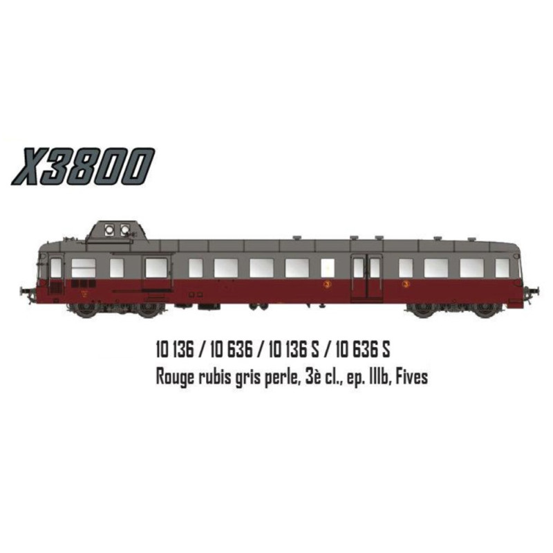 Autorail X3800 Picasso Fives Sncf épIIIb -HO 1/87- LSMODELS 10136