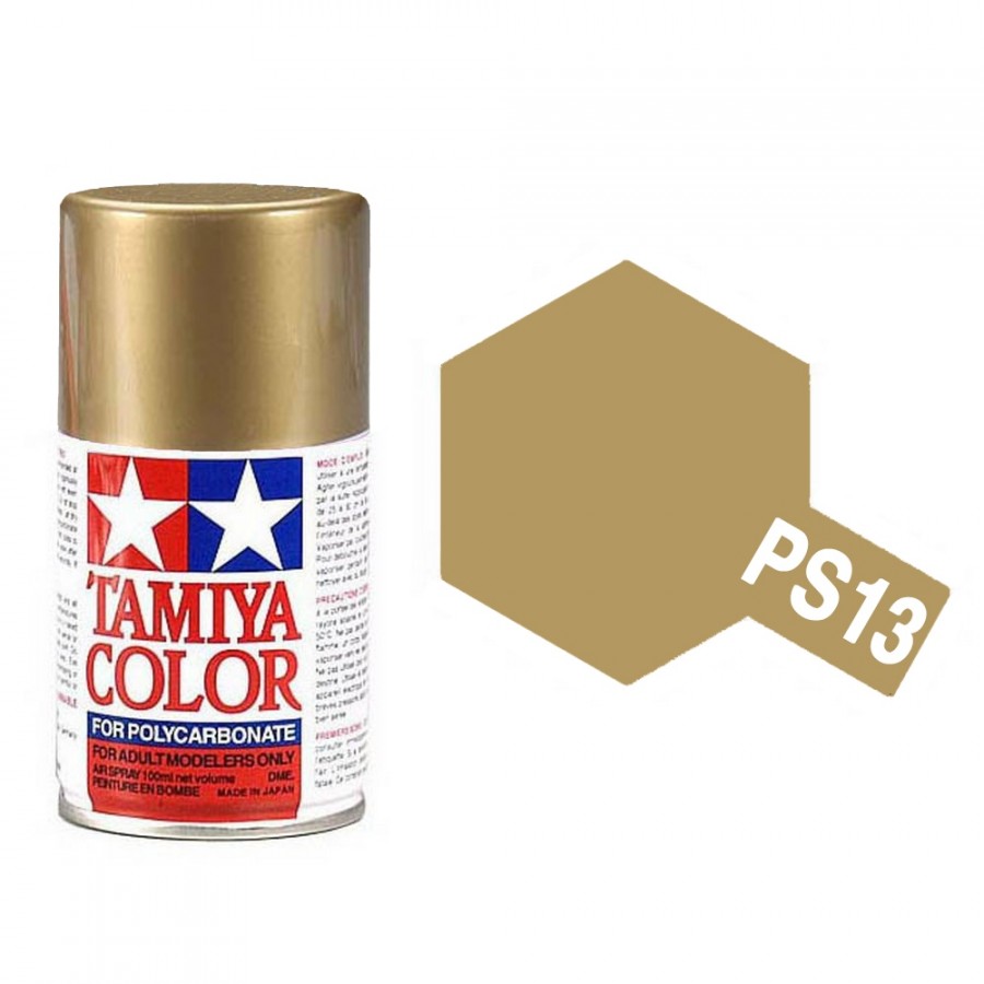 Or (Gold) métallique Polycarbonate Spray de 100ml-TAMIYA PS13