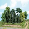 Forêt de 20 sapins 7 à 18 cm-HO 1/87-HEKI 1957