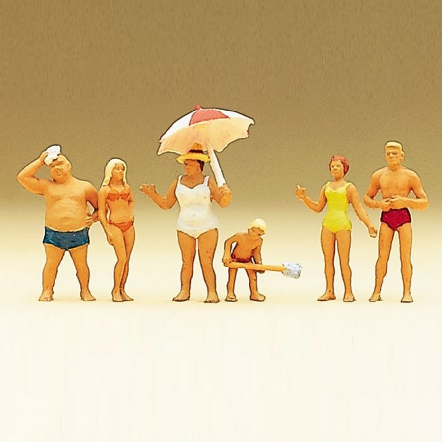 6 personnages à la plage-HO 1/87-PREISER 10283