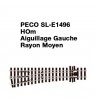 Aiguillage Gauche-HOm 1/87-PECO SLE1496