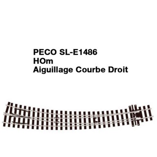 Aiguillage Courbe Droite-HOm 1/87-PECO SLE1486