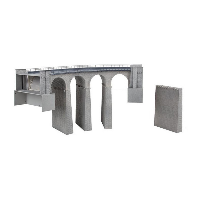Viaduc Courbe 2 voies-HO 1/87-FALLER 120466