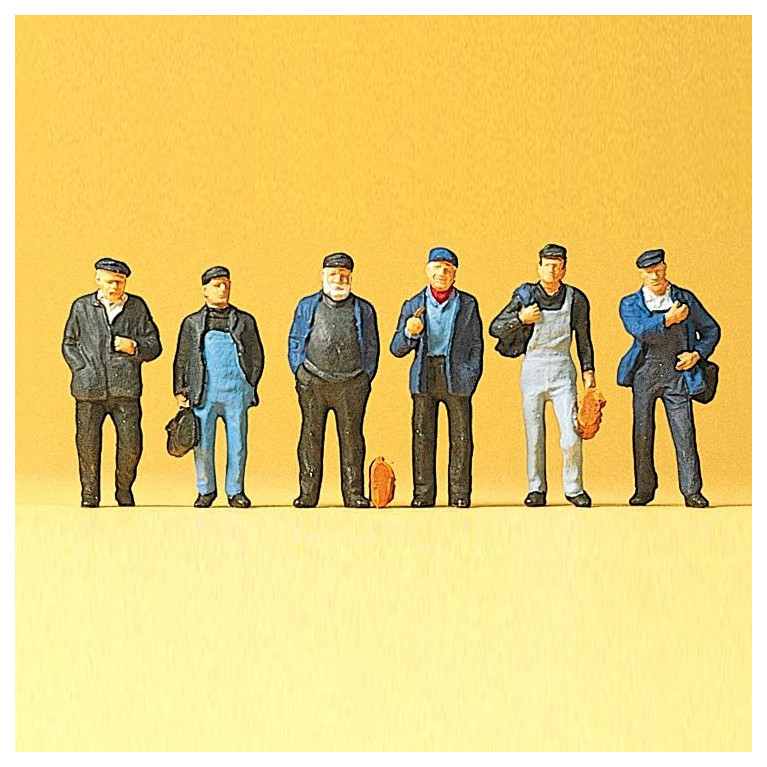 6 Ouvriers / Dockers-HO 1/87-PREISER 10350