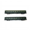 2 Voitures B10 / A9 UIC Ep IV SNCF-N 1/160-REE NW140