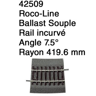 Rail courbe R 419.5 mm Ballast Souple-HO 1/87-ROCO 42509